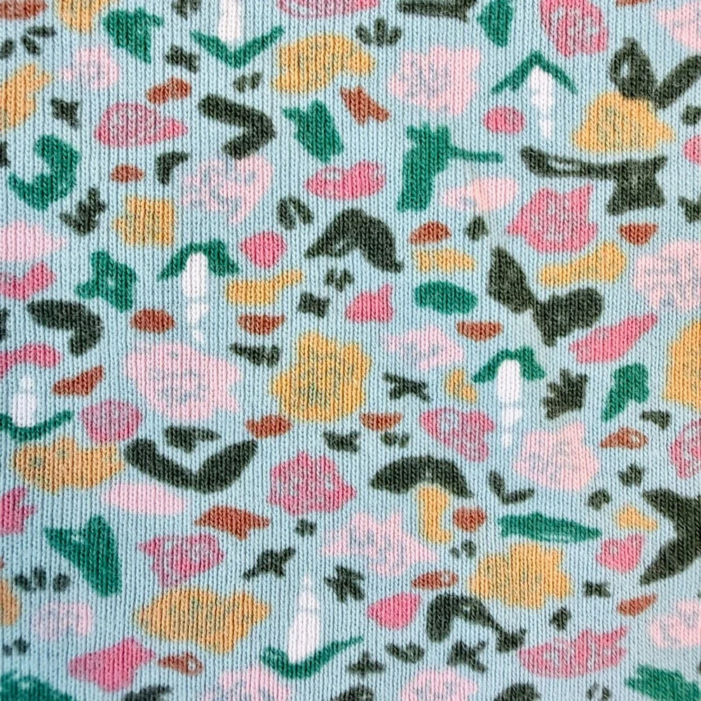 Hanna Andersson Kids Floral Pajama Top Blue Pink Organic Cotton Size 10 140cm
